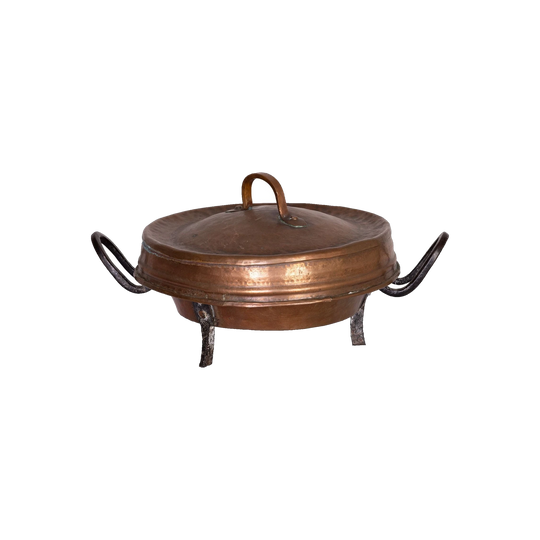Vintage French Copper pot with lid from Provence