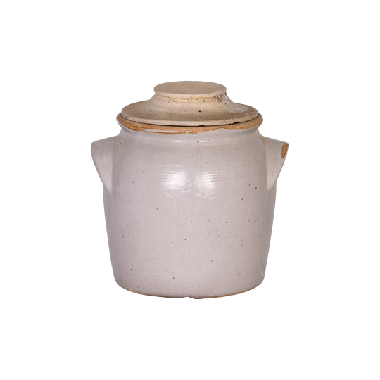 Antique French Taupe Confit Pot from a collection sources in Carpentras, France