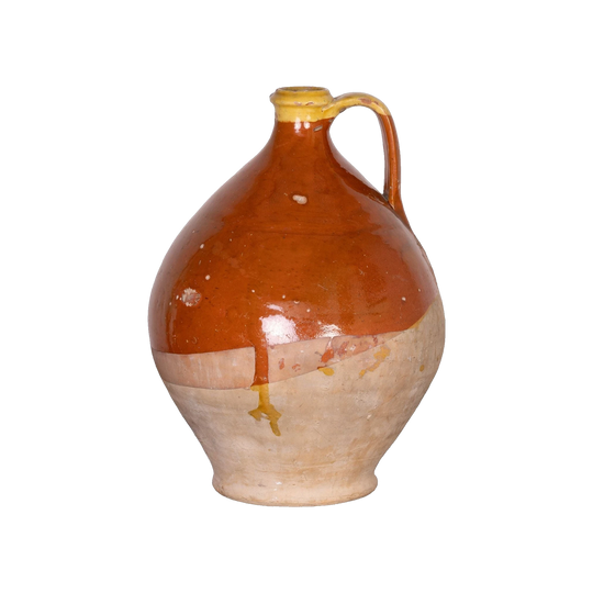 Antique French glazed pitcher from a collection from near Nyons, France