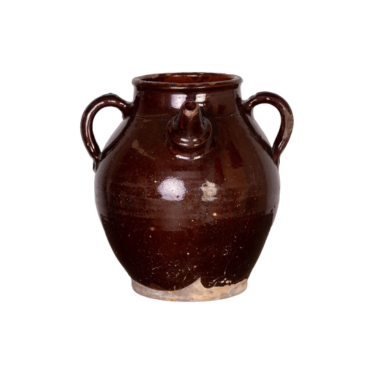 Antique French earthenware vessel from a collection sourced in L’Isle-sur-la-Sorgue, Provence