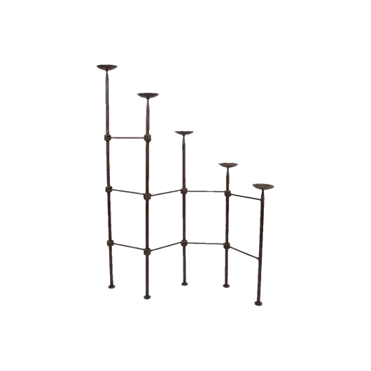Spanish Wrought Iron Extendable Floor Candleholder