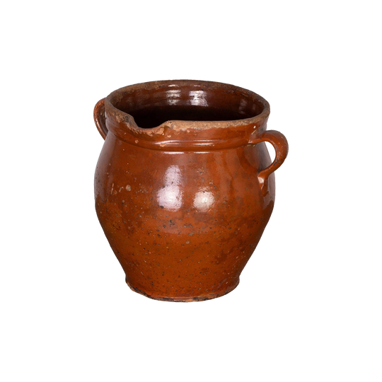 Large Vintage French Savoyard hand painted and glazed jug from a collection sourced near Megeve