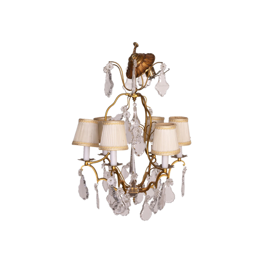 Beautiful Antique French 19th century 6 arm chandelier from Provence