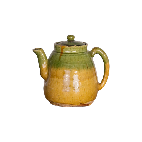 Vintage French glazed teapot from Provence