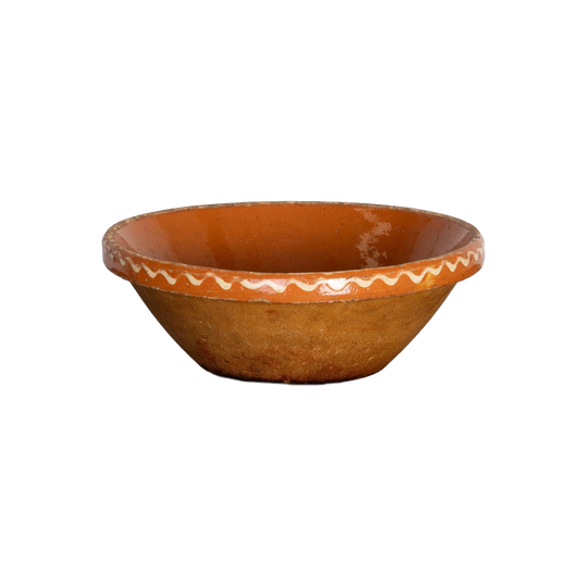Beautiful early 19th Century Provincial Terracotta large hand-thrown bowl