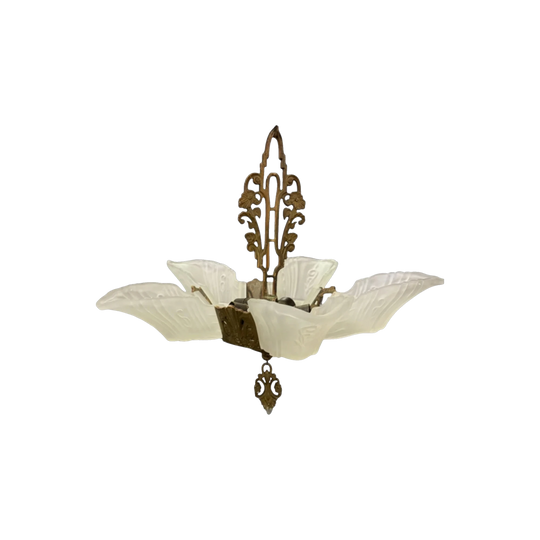 Authentic Art Deco Slip Shade Lightshade, c. 1930–40