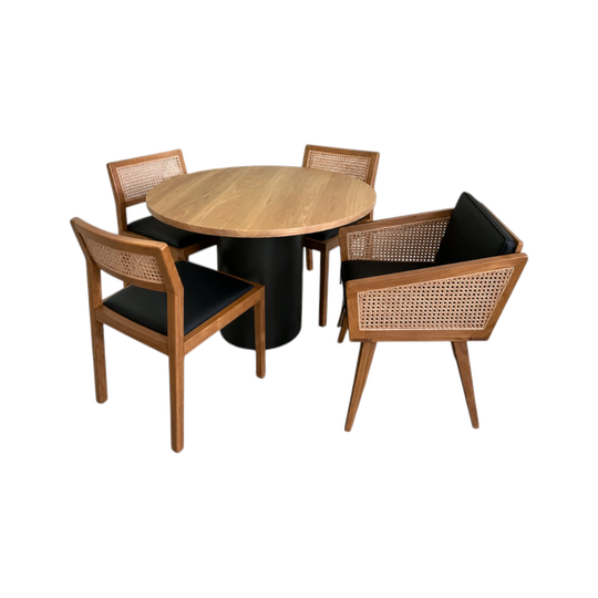 Reddie Furniture Round Dining Table + 4 Chairs