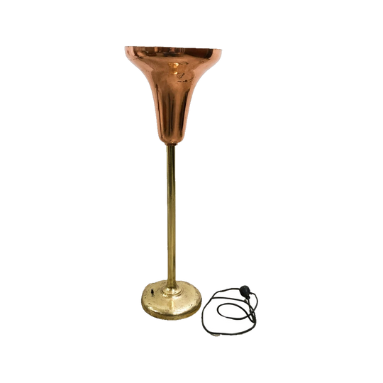 French Art Deco Luminator Paris Uplighter Table Lamp, c.1920, Copper & Brass
