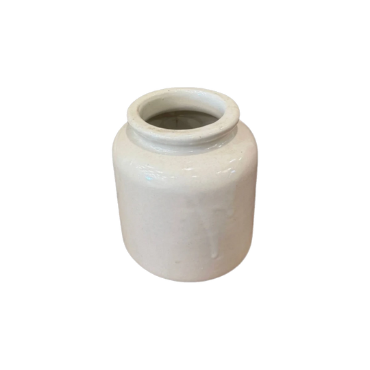 Lab Lagny French Stoneware Mustard Jar, Natural Glaze