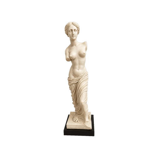 Venus de Milo–Style Classical Greek Resin Statue, Soft Stone/Ivory Finish, 62 cm