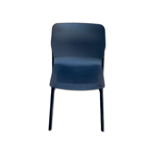 Wilkhahn Stackable Dining Chairs – Matte Black, German-Made