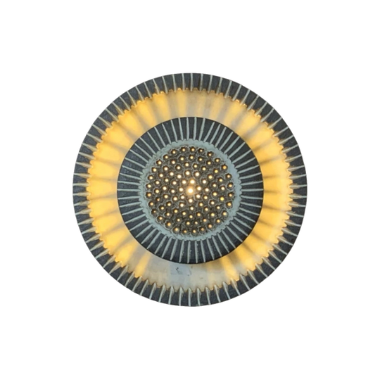 Løvemose Keramik Ceramic Sun Wall Light, Denmark, 1970s
