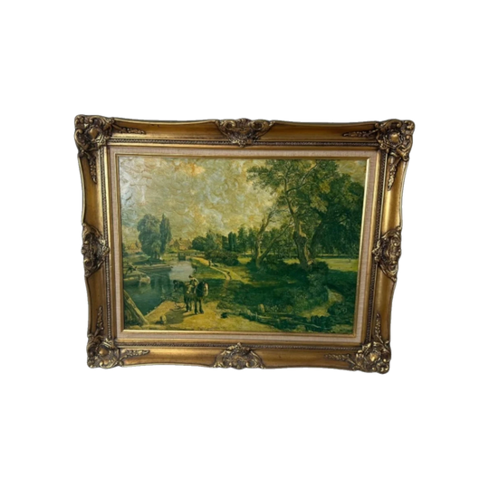 John Constable ‘Flatford Mill (Scene on a Navigable River)’ Framed Art Print in Ornate Gold Frame, 76 x 60 cm