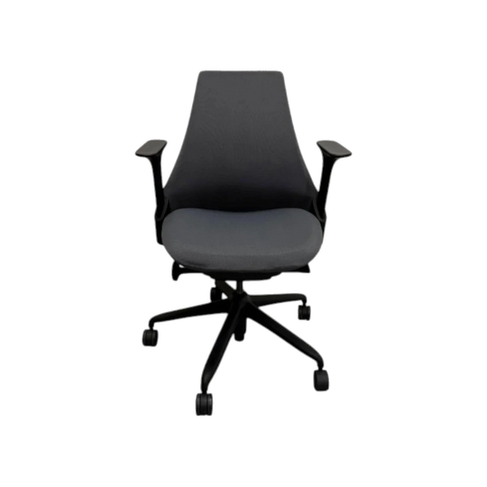 Herman Miller Sayl Task Chair with Armrests - Grey upholstered back