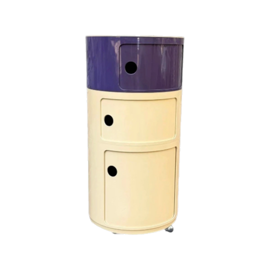 Kartell Vintage Purple & Cream Componibili unit