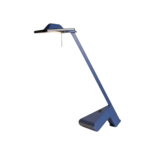 Rare Mantis A 420 Desk Lamp, Navy Blue, Late 1970s, Attributed to Perry King & Santiago Miranda for Arteluce