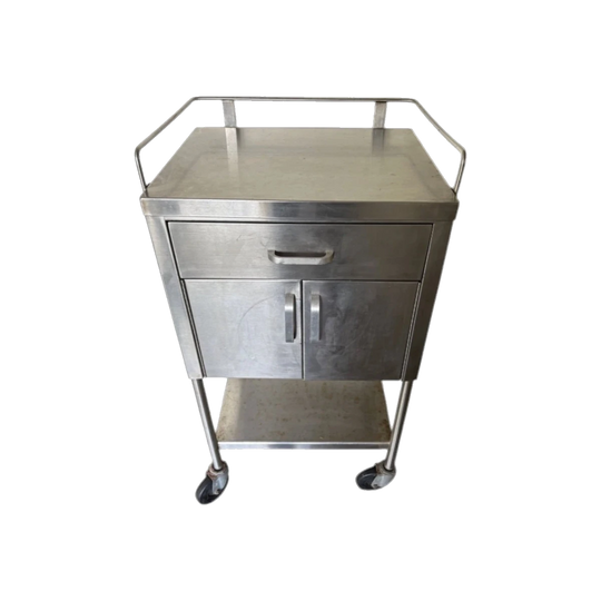 OR-grade Stainless Steel Anesthesia Utility Table