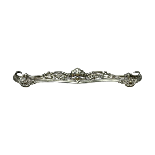 Victorian Solid Brass Rococo-Style Fire Fender, English, c. 1870