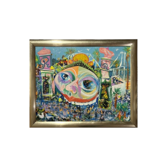Victor Rubin – St. Kilda’s Luna Park, Acrylic on Canvas (Framed)