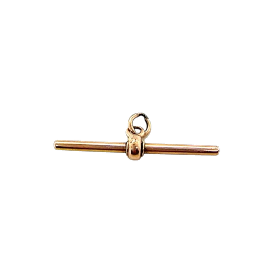 Antique 9ct Rose Gold T‑Bar Fob, c.1890