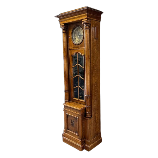 English Oak 3-Weight Longcase Clock, c. 1920 – 8-Day Movement