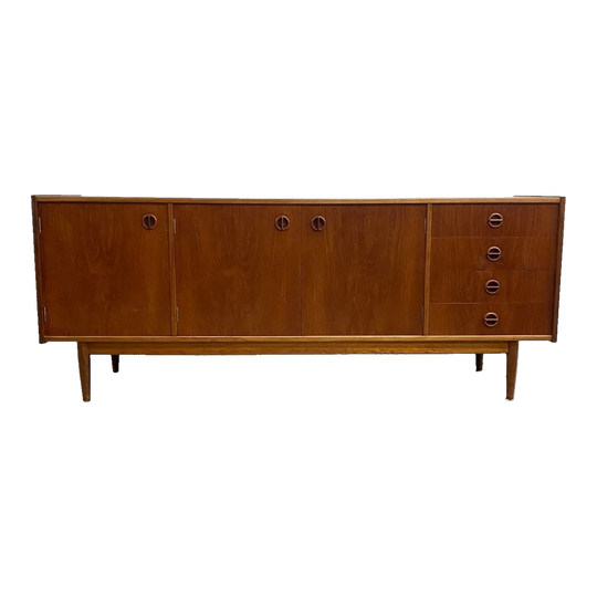 Mid‑Century Parker ‘Nordic’ Teak Sideboard with Cat’s Eye Handles