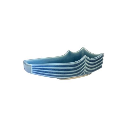 Japanese Pottery Boat-Shaped Ikebana Vase