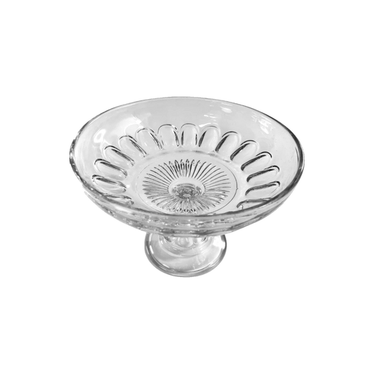 Vintage Glass Compote Attributed to US Glass Company, Pattern No. 15091, Early 1940s