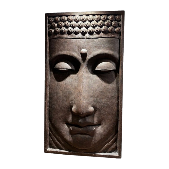 Buddha Face Wall Panel – 185cm x 102cm | Fibreglass