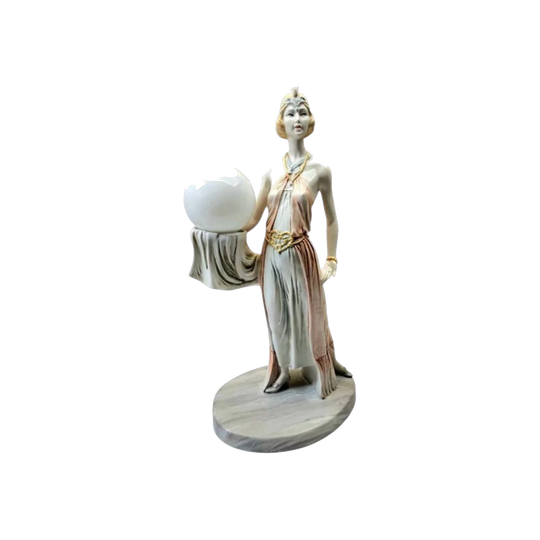 Italian Ceramic Lamp with Flapper Lady, Art Deco 1930s Style, c.1960