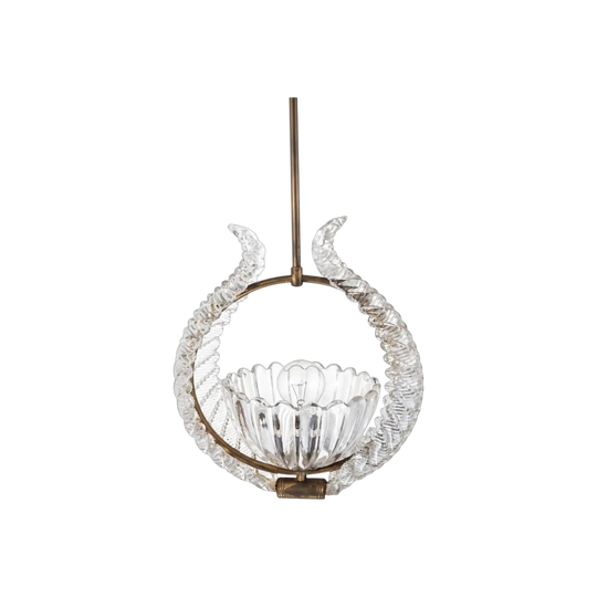 Barovier & Toso Murano Leaf Pendant