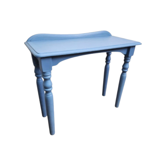 Greek Blue Country-Style Hall Table, Painted and Lightly Distressed