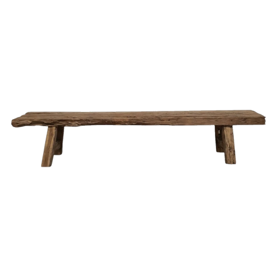 Rustic Natural Recycled Teak Long Bench Seat