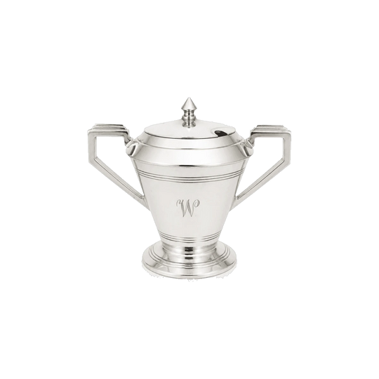 Crusader Plate England Art Deco Silver-Plated Lidded Sugar Bowl