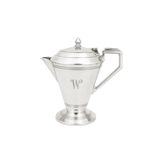 Art Deco Silver-Plated Teapot by Crusader, England – EPNS A1, Monogrammed ‘W’