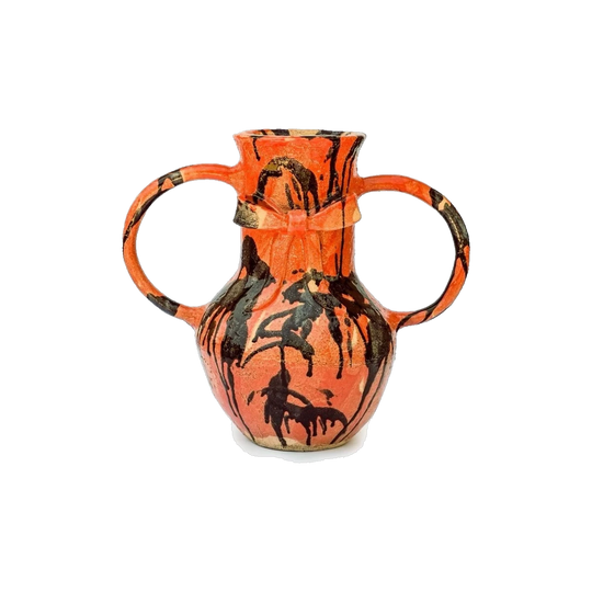 Bou Collection Large Red Ceramic Vase, 31 cm H