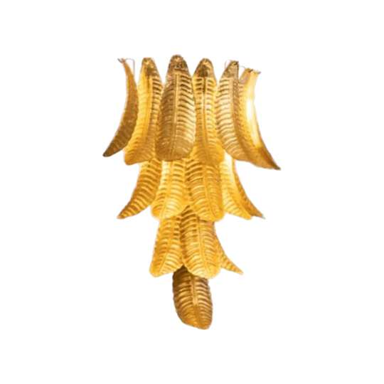 eModerno ‘Bosa’ Italian Murano Glass Gold Leaf Wall Sconce