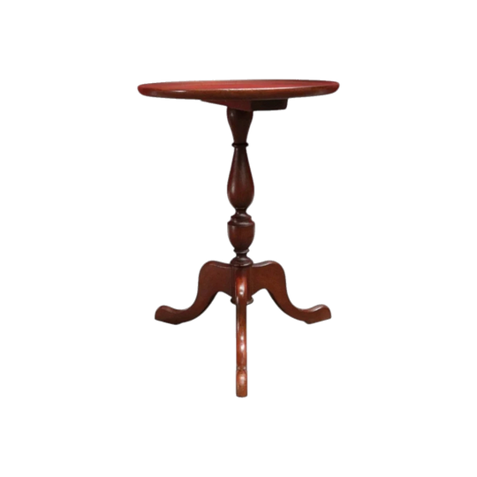 Antique Australian Cedar Circular Wine Table with Single Pedestal Tri‑Leg Base, c.1880