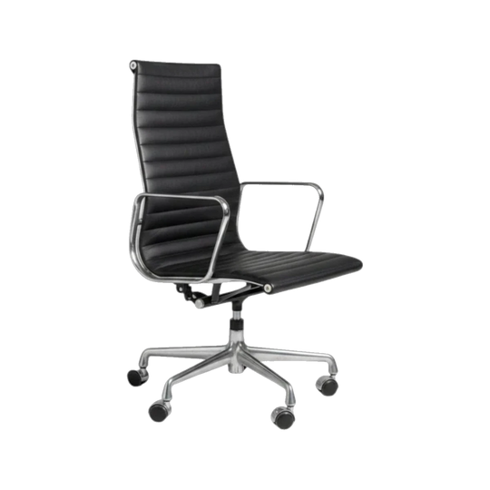 Herman Miller Eames Aluminum Group Executive Chair – Black Leather