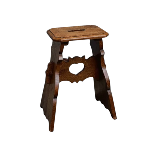 19th-Century Arts and Crafts Handcrafted Stool