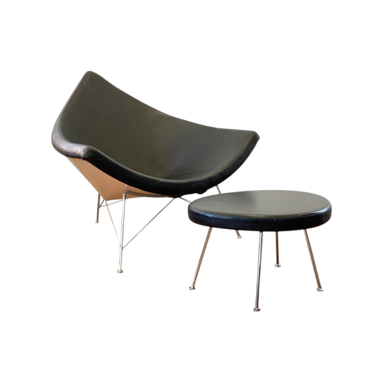 George Nelson for Herman Miller Model 5596 Coconut Chair and Stool, USA, 1955–1963