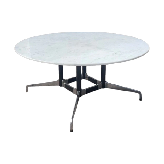 Eames Segmented Base Round Dining Table, Carrara Marble, 160 cm - Herman Miller / Vitra