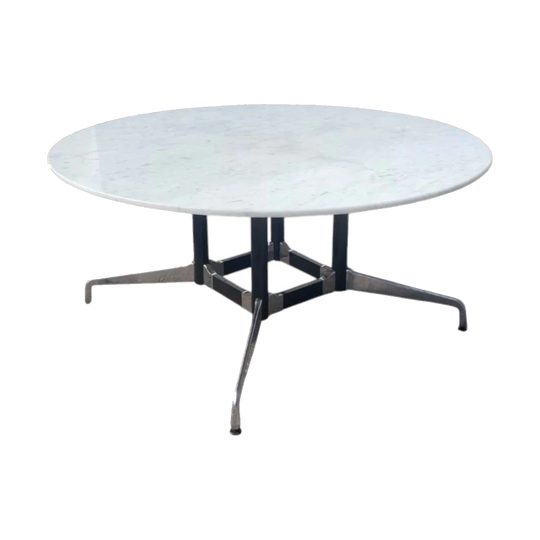 Eames Segmented Base Round Dining Table, Carrara Marble, 160 cm - Herman Miller / Vitra