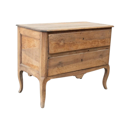 French 19th-Century Raw Timber Commode on Cabriole Legs