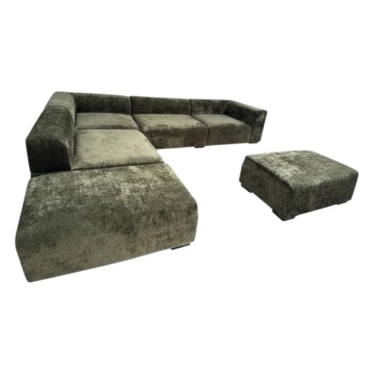 Bespoke Forest Green Modular Sofa
