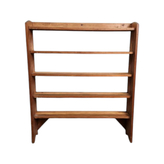 Vintage Narrow Pine Bookcase Shelves