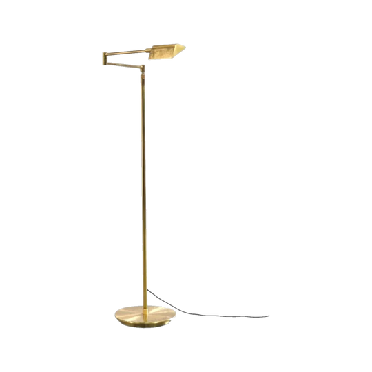 9614 Brass Swing-Arm Floor Lamp by Holtkötter