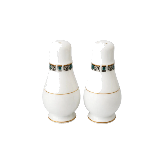 Noritake Legendary Green Salt & Pepper Shakers