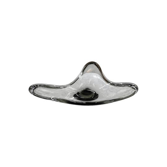Holmegaard Danish Large Wavy Smoky Glass Bowl