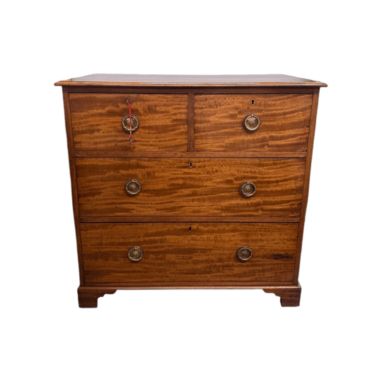 Late Georgian Ribbon Mahogany Chest of Drawers